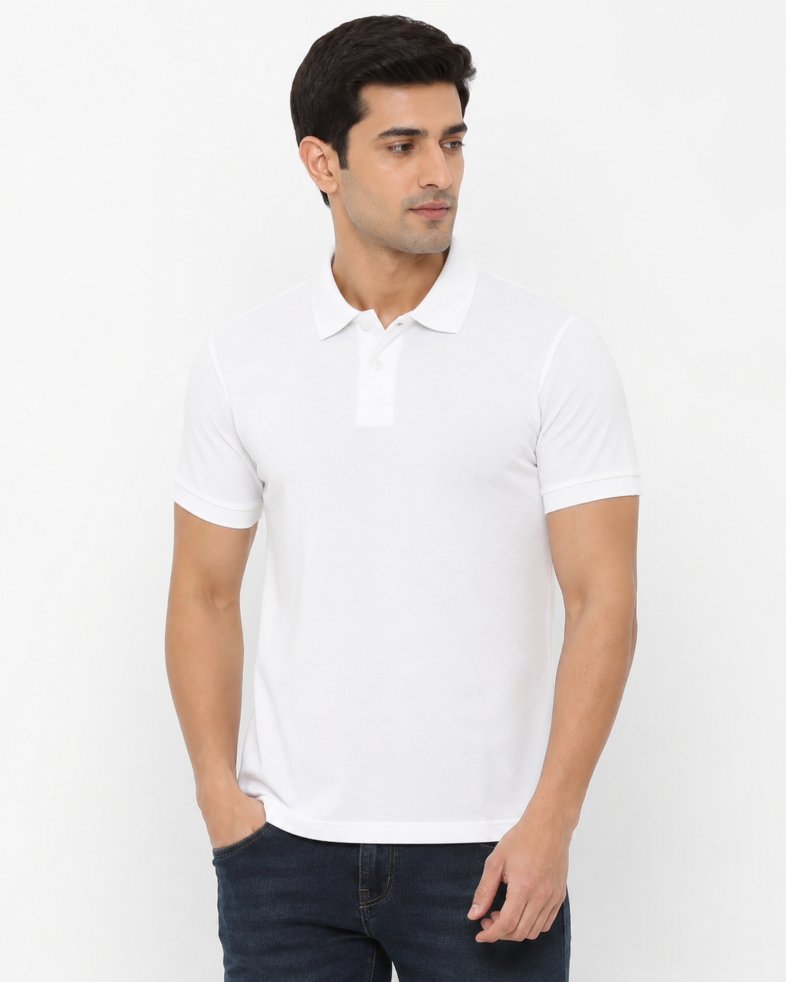Premium White Piqué Polo T-Shirt