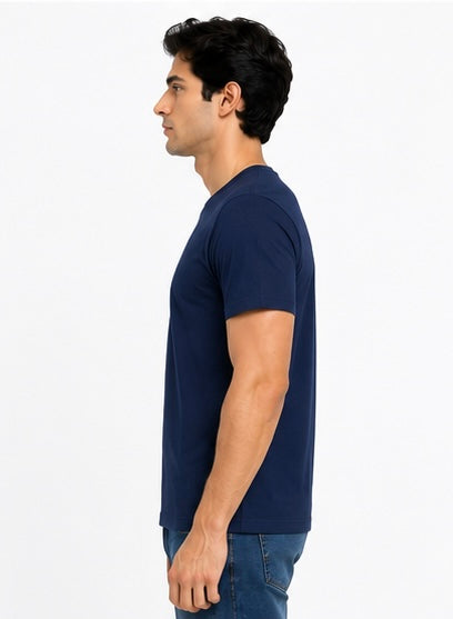 Relax fit navy blue roundneck tee