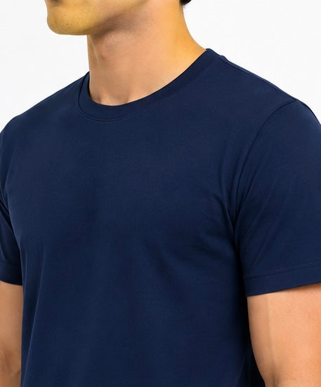 Relax fit navy blue roundneck tee