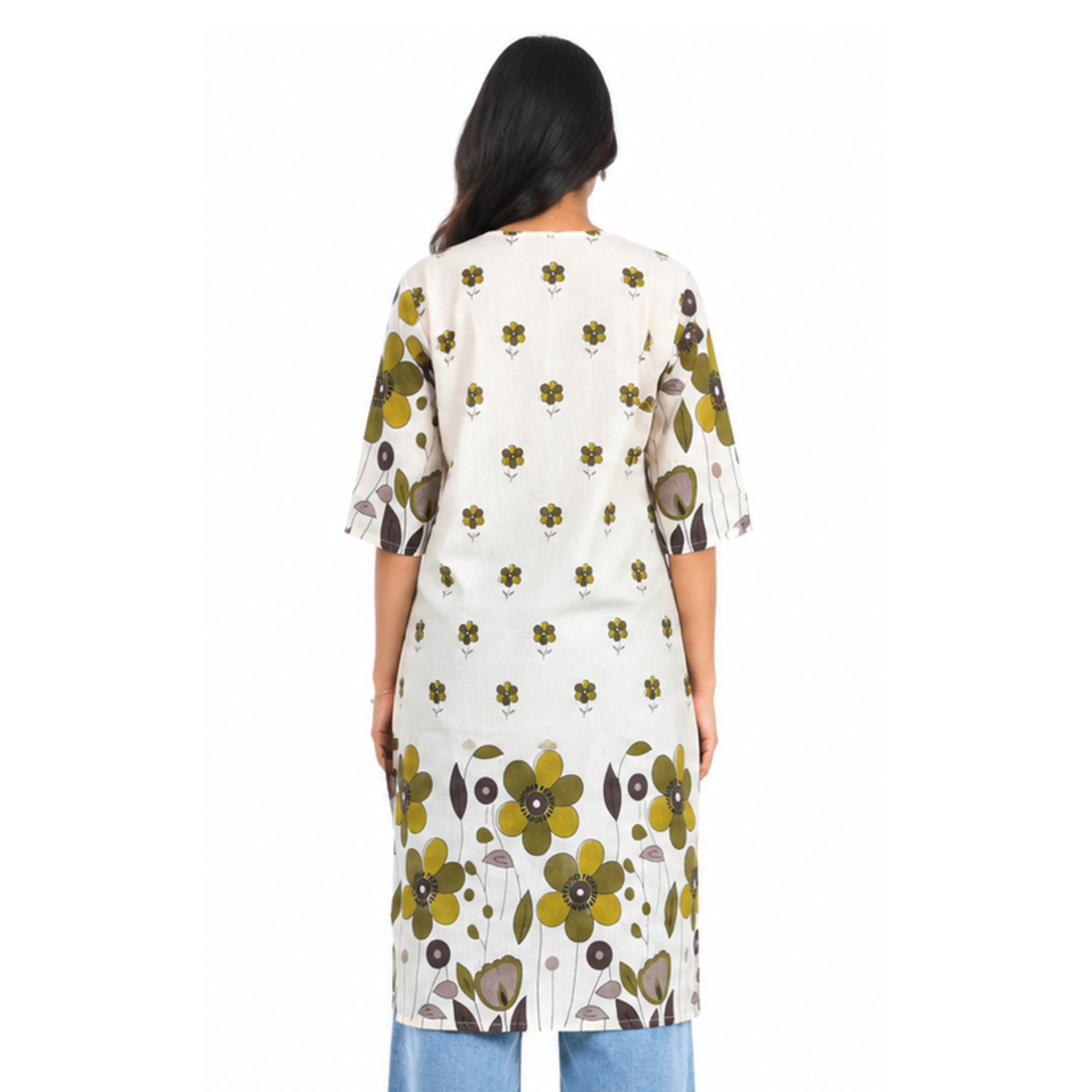 Floral Bloom Printed Straight Kurti