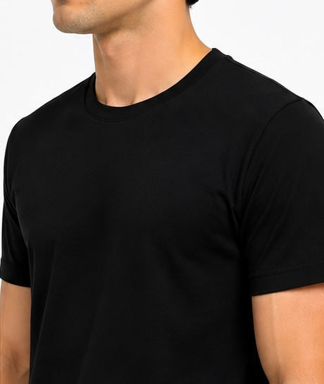 Relax fit black roundneck tee