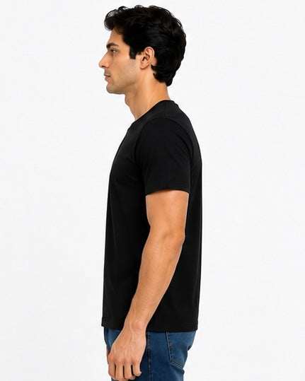 Relax fit black roundneck tee