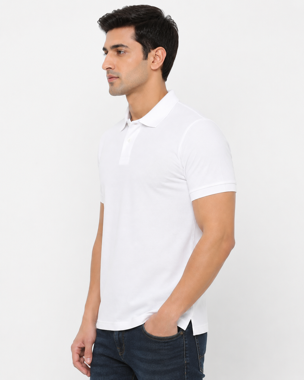 Premium White Piqué Polo T-Shirt