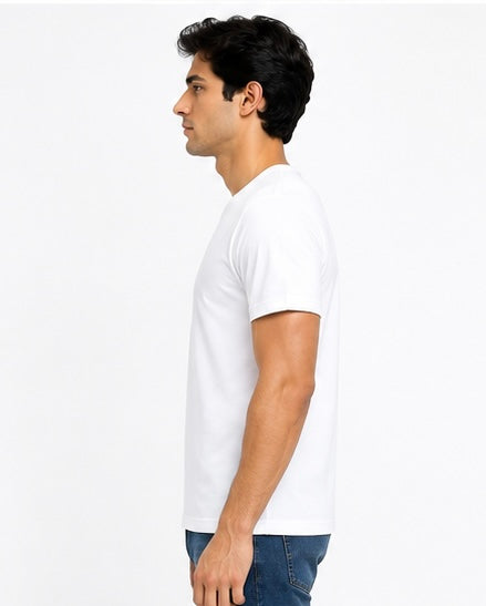Relax fir white roundneck tee