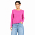 Pink Classic Full-Sleeve Round Neck Top