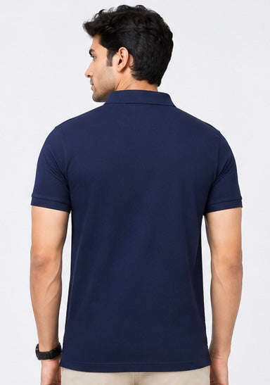Premium Navy Piqué Polo T-Shirt