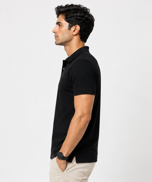 Premium Navy Piqué Polo T-Shirt