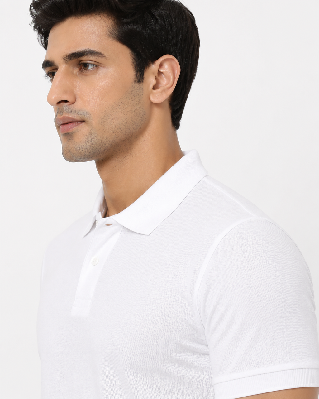 Premium White Piqué Polo T-Shirt
